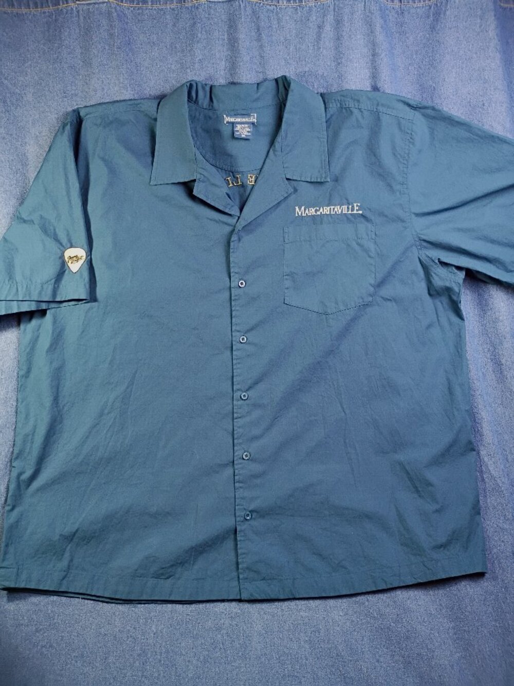 Margaritaville Mens 3XL Shirt Embroidered Live Life Like A Song Jimmy Buffett